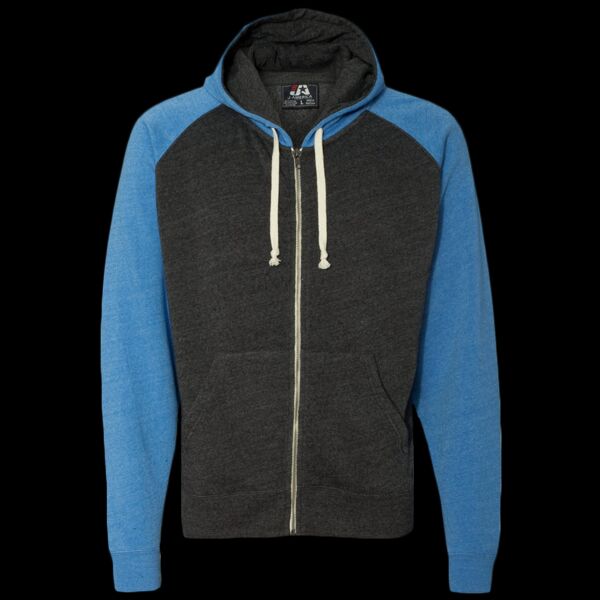Triblend Raglan Full-Zip Hooded Sweatshirt Thumbnail